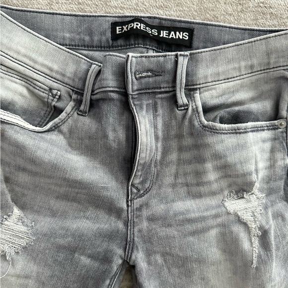 Express mid rise denim legging grey size 6 - Picture 3 of 4
